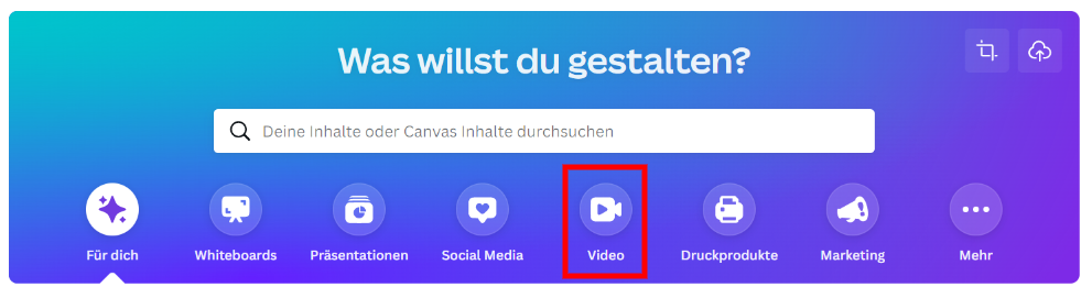Video erstellen mit Canva