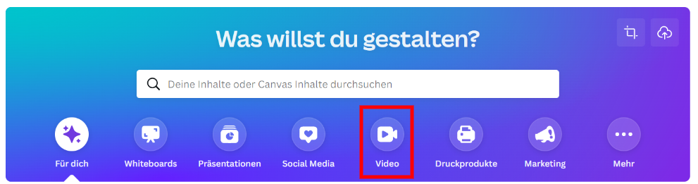 Video erstellen mit Canva 