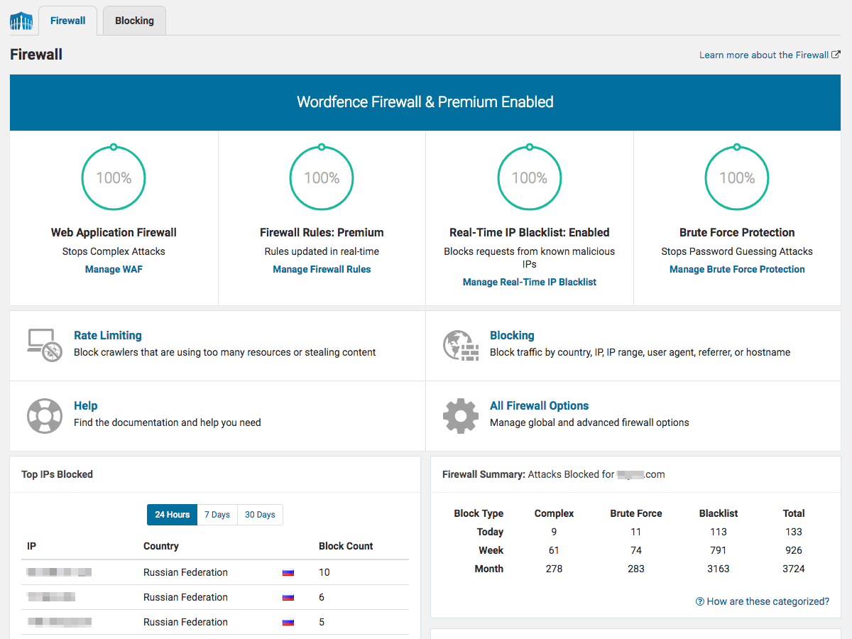 Wordfence Security Screenshot