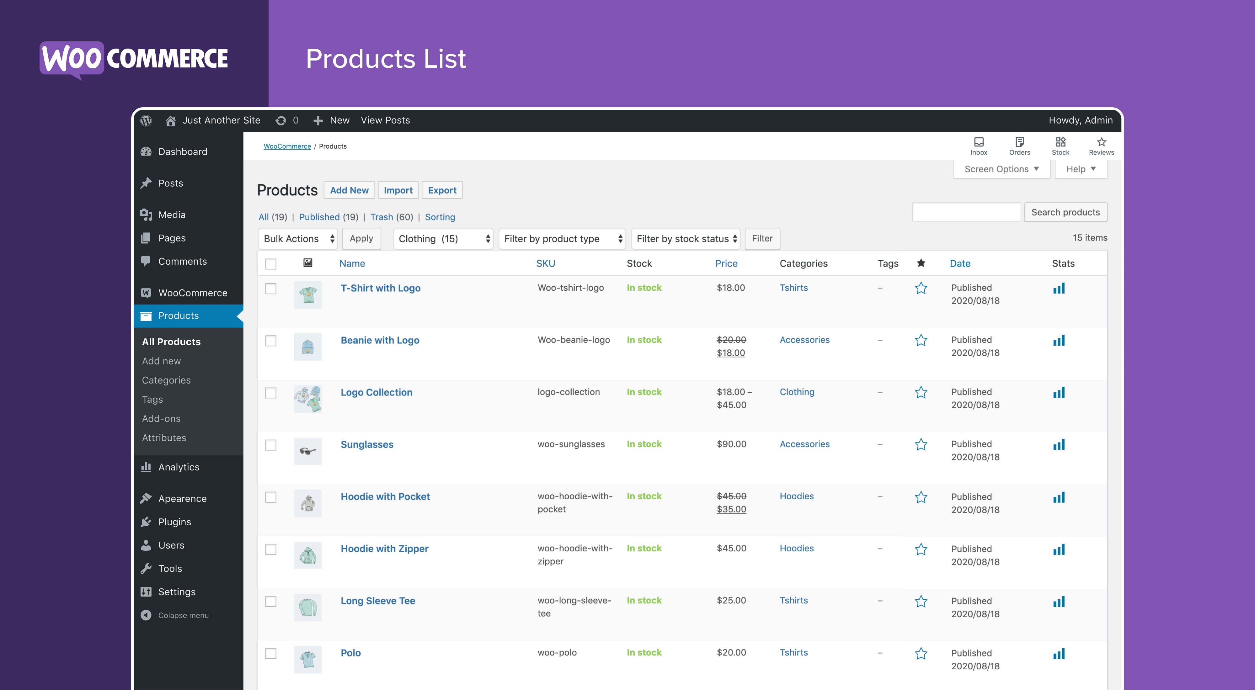 WooCommerce Screenshot